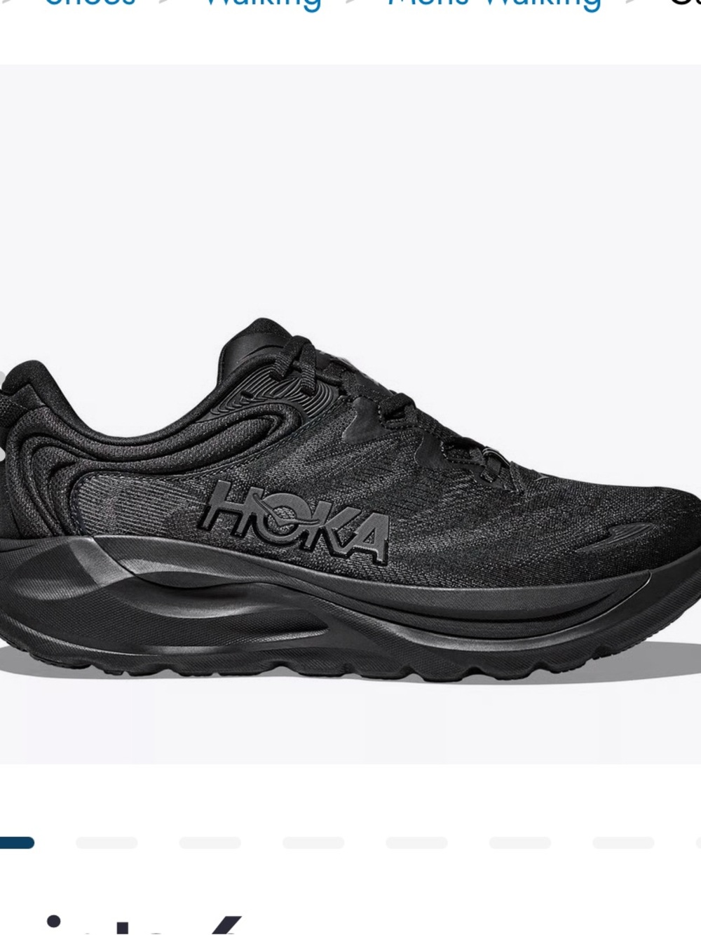 HOKA Gaviota 6 X-Wide Stability Running Shoes Black Size 10.5 2E Wide